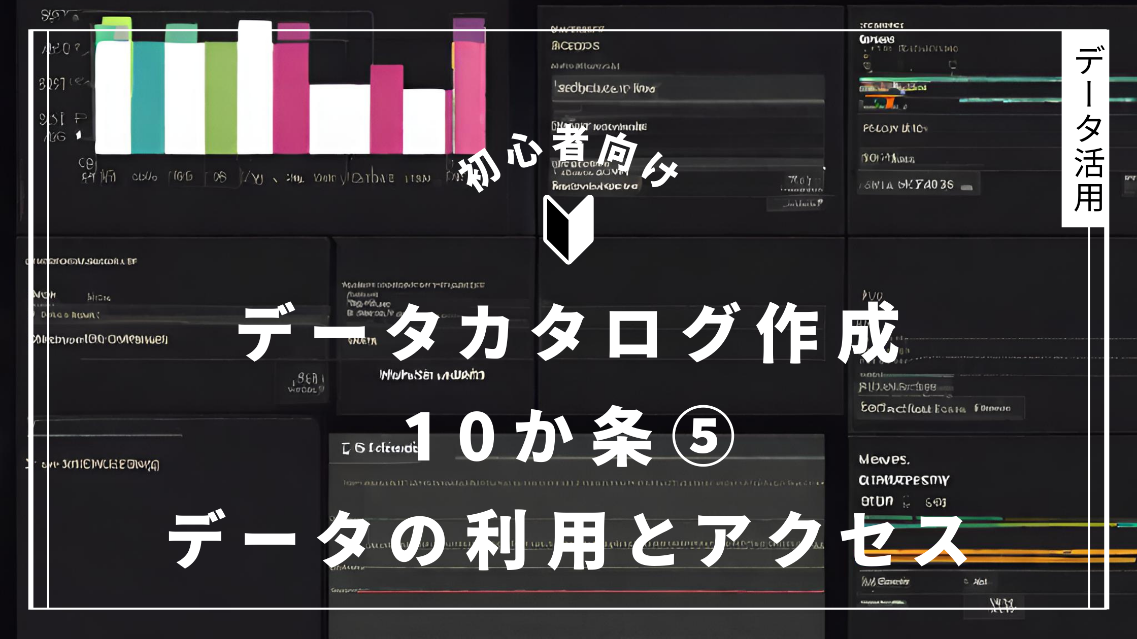 データカタログ作成 10か条 データの利用とアクセス
